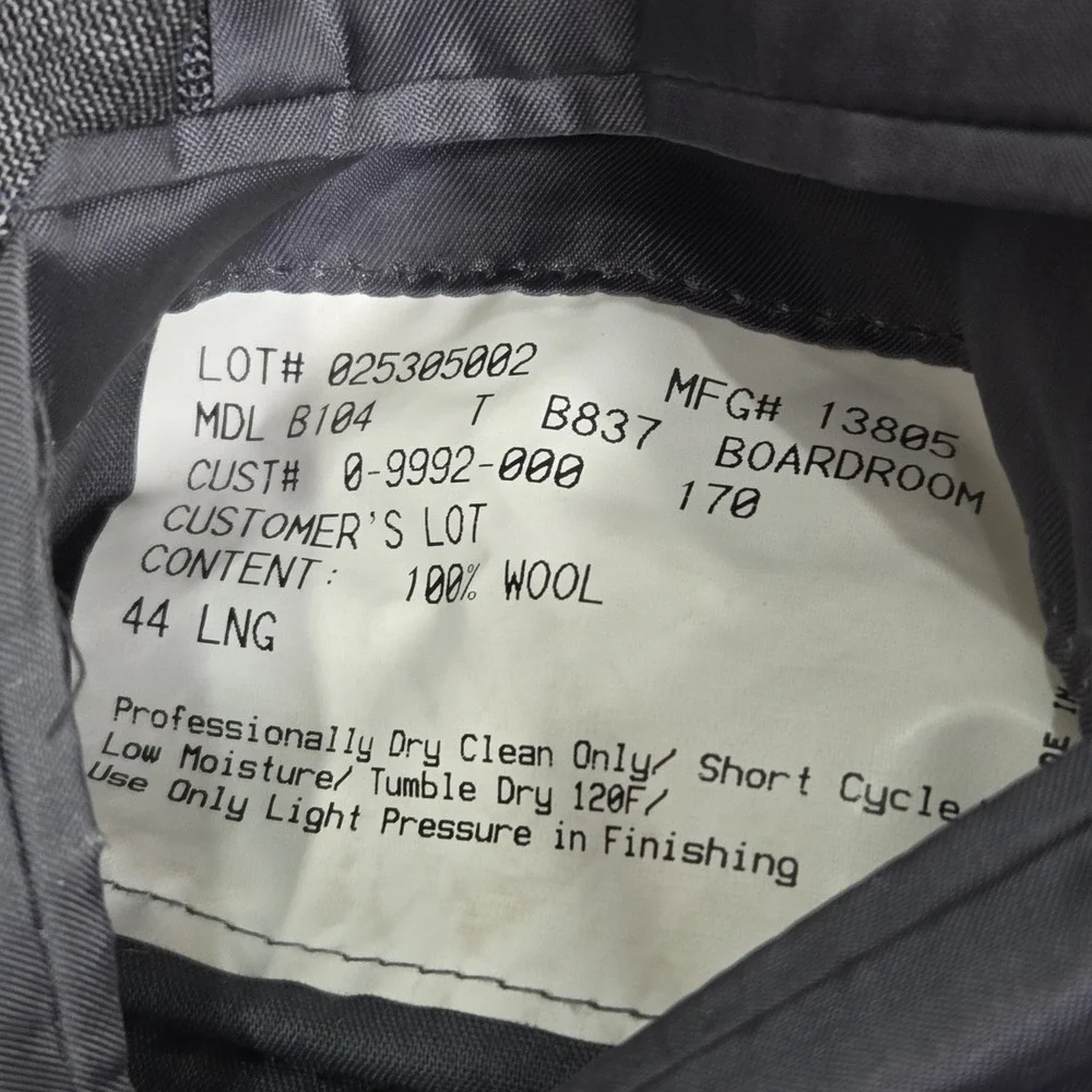 HICKEY FREEMAN Gray Loro Piana 120s Plaid Wool Blazer Sport Coat Jacket 44L
